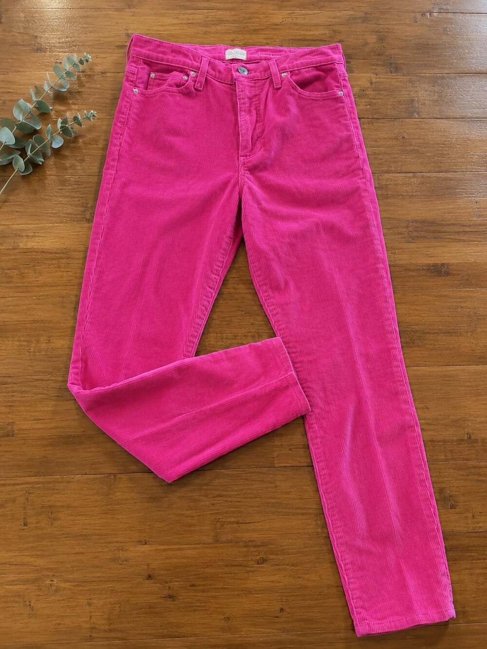 Alice + Olivia Pink Corduroy Jeans Sz 28 (j1)